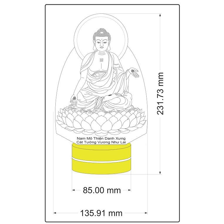Đèn Phật Dược Sư Thiện Danh Xưng Cát Tường Vương Như Lai