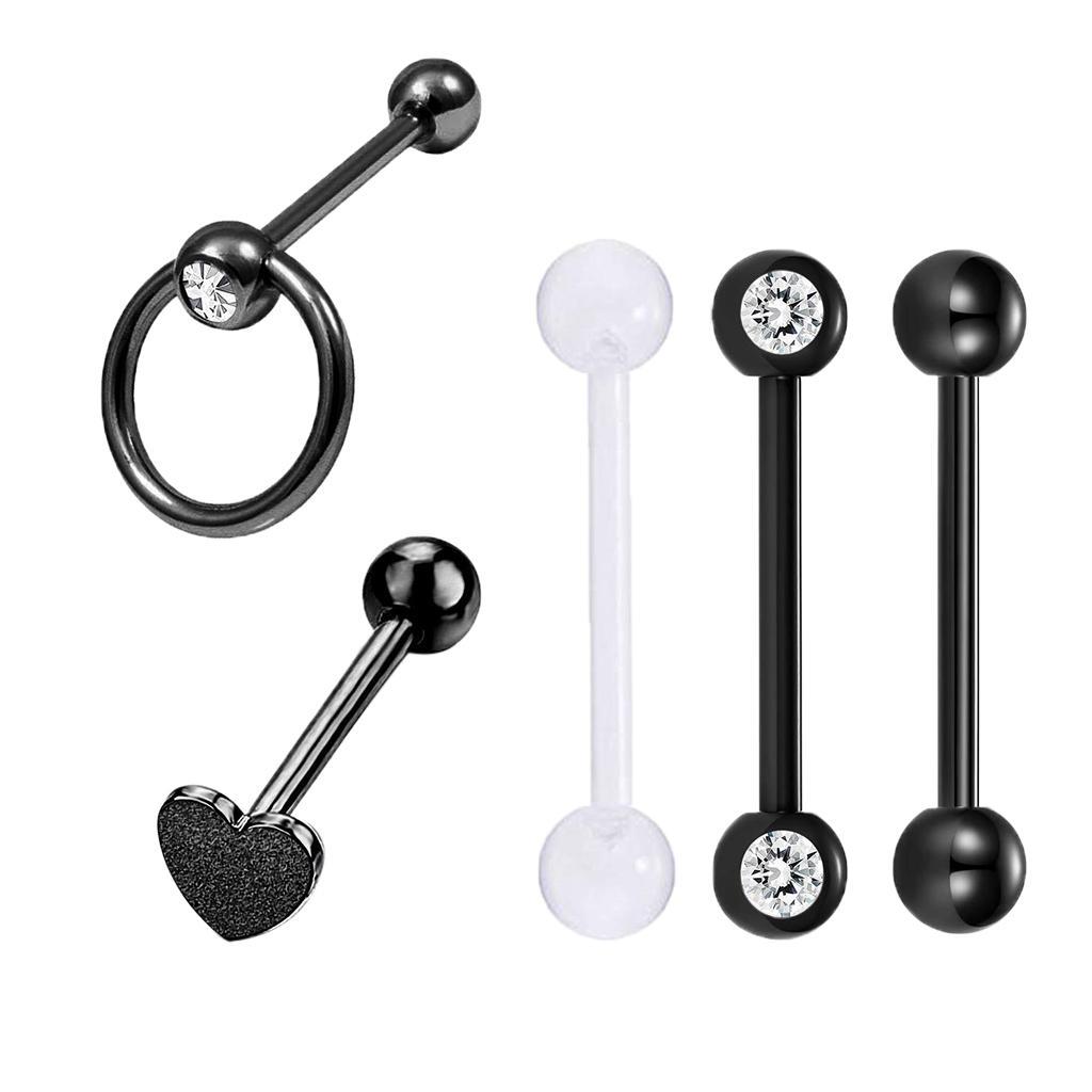 5 Pieces Nose Lip Eyebrow Piercing Body Jewelry 14g