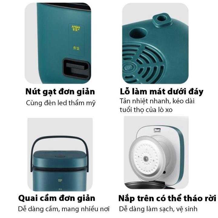 Nồi Cơm Điện Jiashi Mini Đa Năng 1.2L - Hàng Nội Địa Cao Cấp, Phù Hợp Từ 1-2 Người