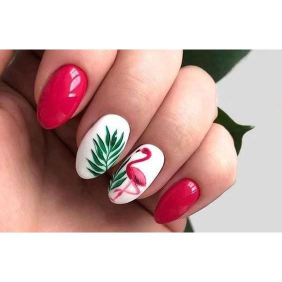 Sticker nails hồng hạc - hình dán móng 3D