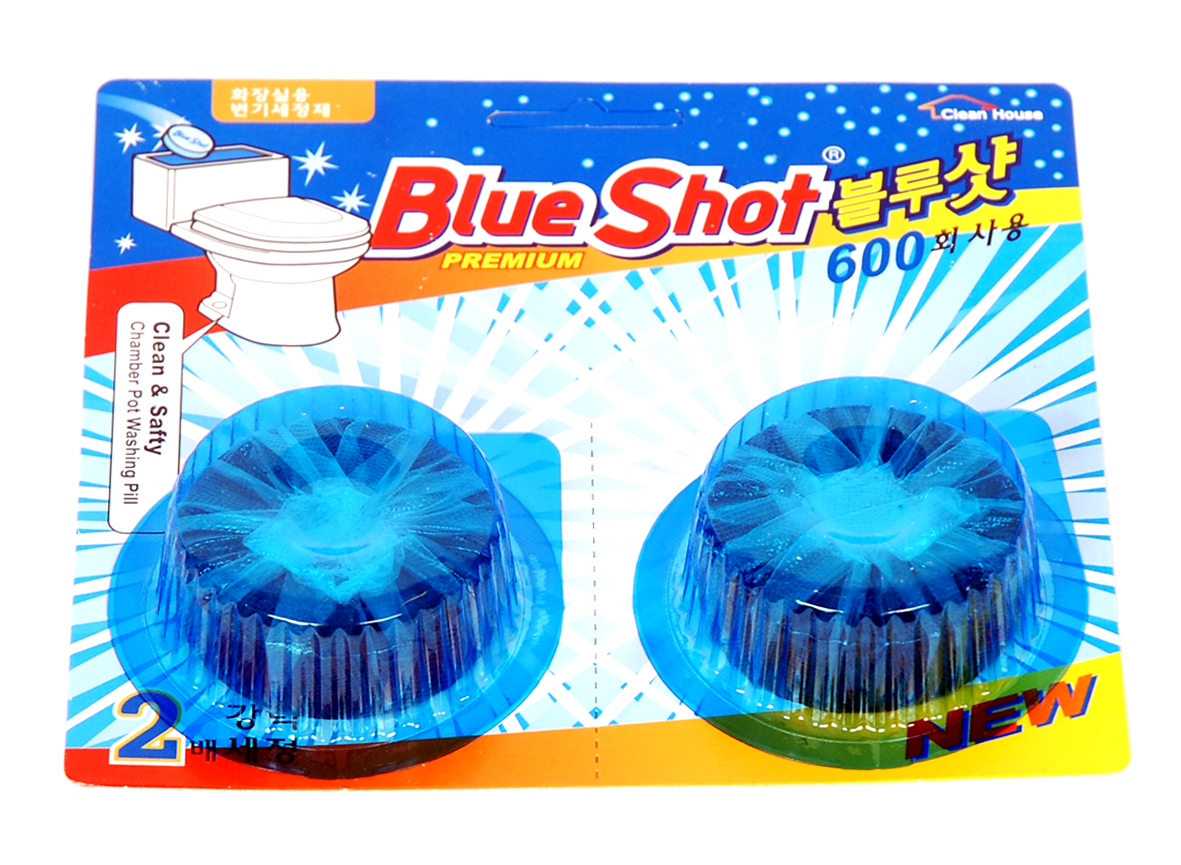 Vỉ 2 viên tẩy vệ sinh khử mùi bồn cầu cao cấp Hàn Quốc Blueshot - Hàng chính hãng