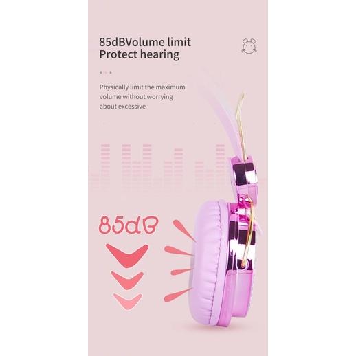 Tai Nghe Mèo Bluetooth Chụp Tai Dễ Thương Tai Nghe Có Dây Với Microphone Cô Gái Stereo Âm Nhạc Tai Nghe Máy Tính Điện Thoại Di Động Gamer Tai Nghe headphone tai mèo