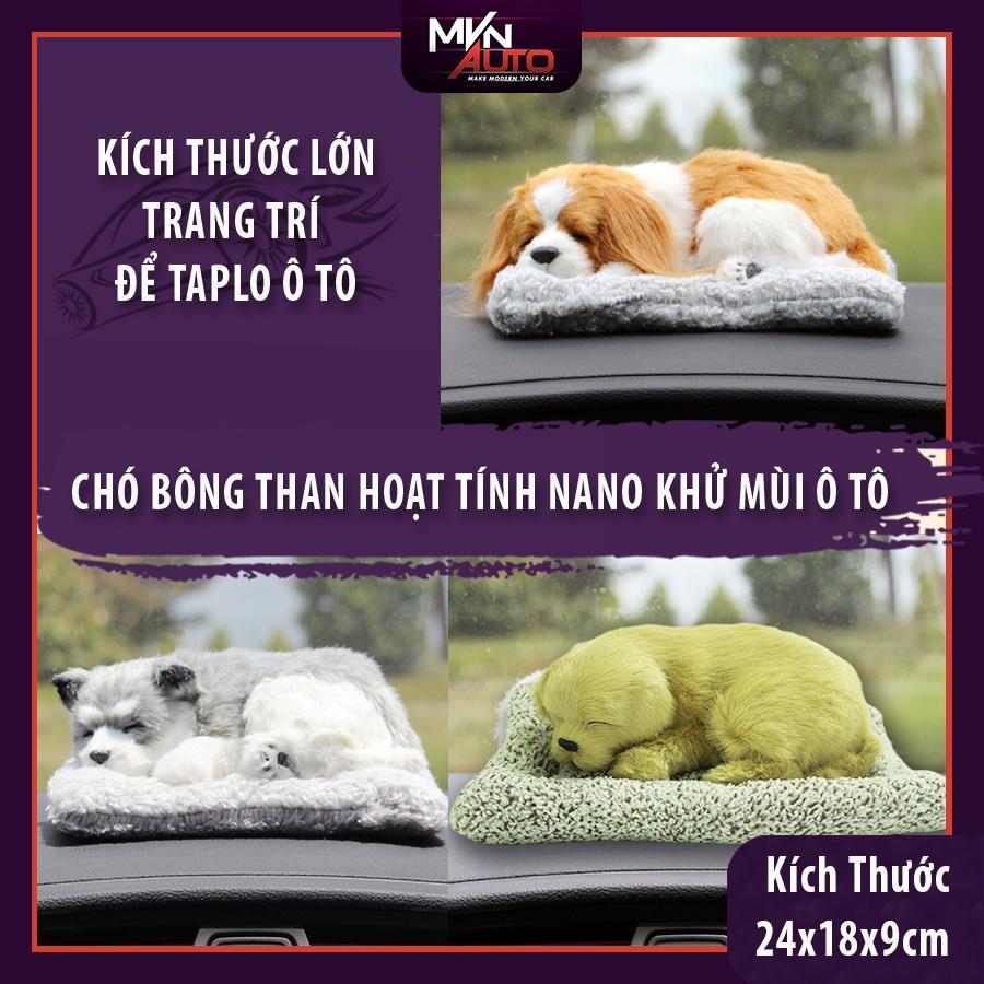 Chó Bông Than Hoạt Tính Nano Khử Mùi Ô Tô - Chó Bông Trang Trí Để Taplo Ô Tô Kích Thước Lớn 24x18x9cm - Mvn Auto