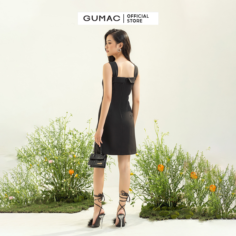 Đầm nữ GUMAC DC03003 form A hai dây cúp ngực