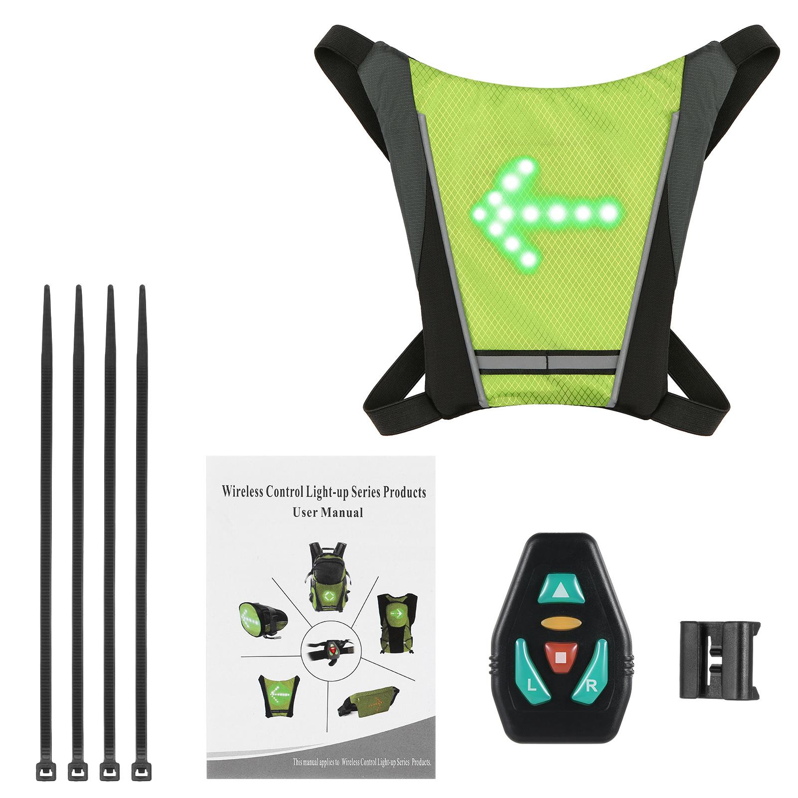 Áo Vest Balo Bền Siêu Nhẹ Chống Nước Phù Hợp Cắm Trại Thể Thao Ngoài Trời Leo Núi Có Đèn Led Báo Hiệu An Toàn Điều Khiển Từ Xa Không Dây