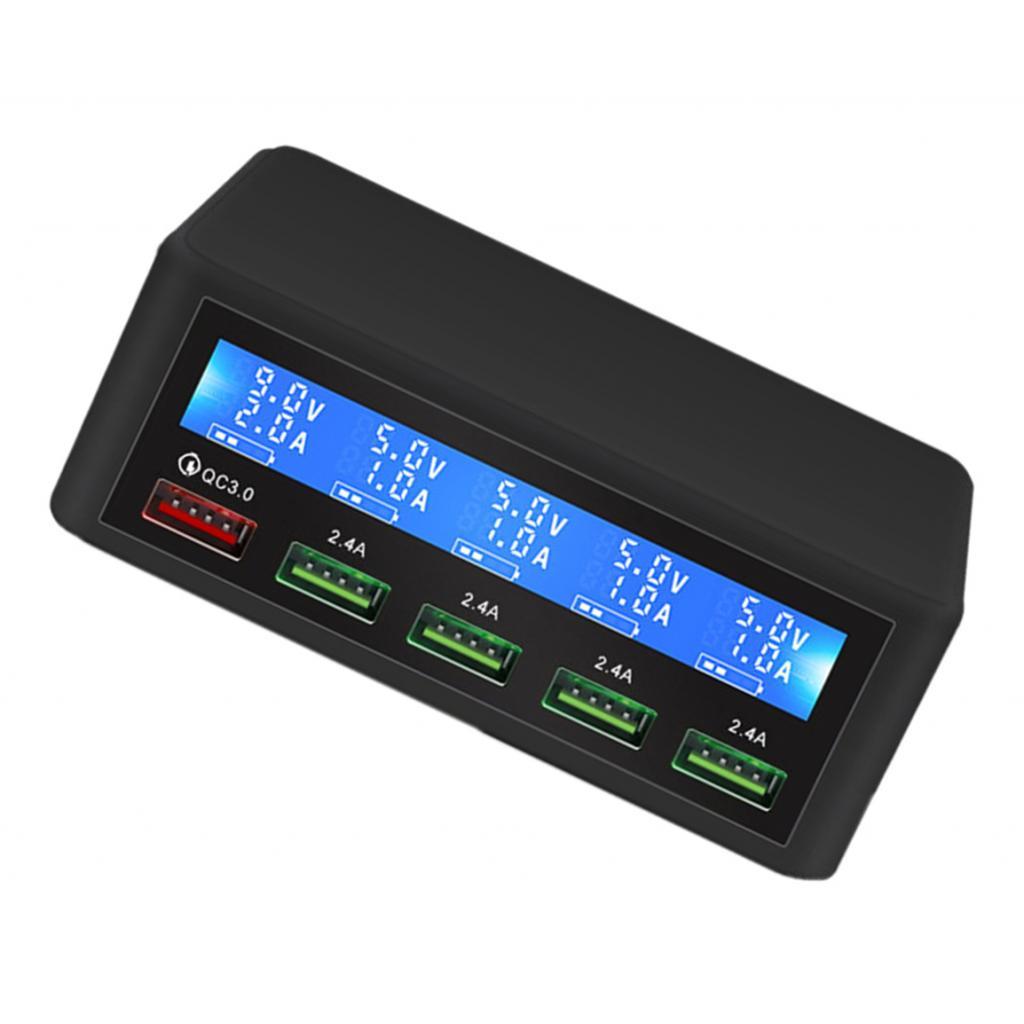 Quick Charge QC3.0 Smart 5 USB Port Fast Charging Power Adapter Black UK