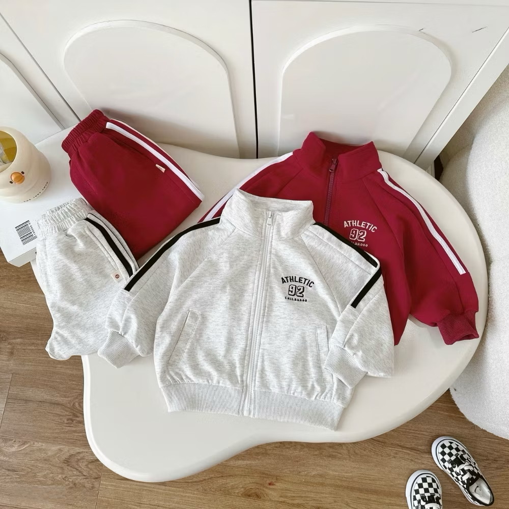 Set Thu Đông Bộ Quần Áo Khoác Thể Thao Nỉ Cao Cổ Cho Bé Trai 1-8 Tuổi Dành Cho Bé Trai