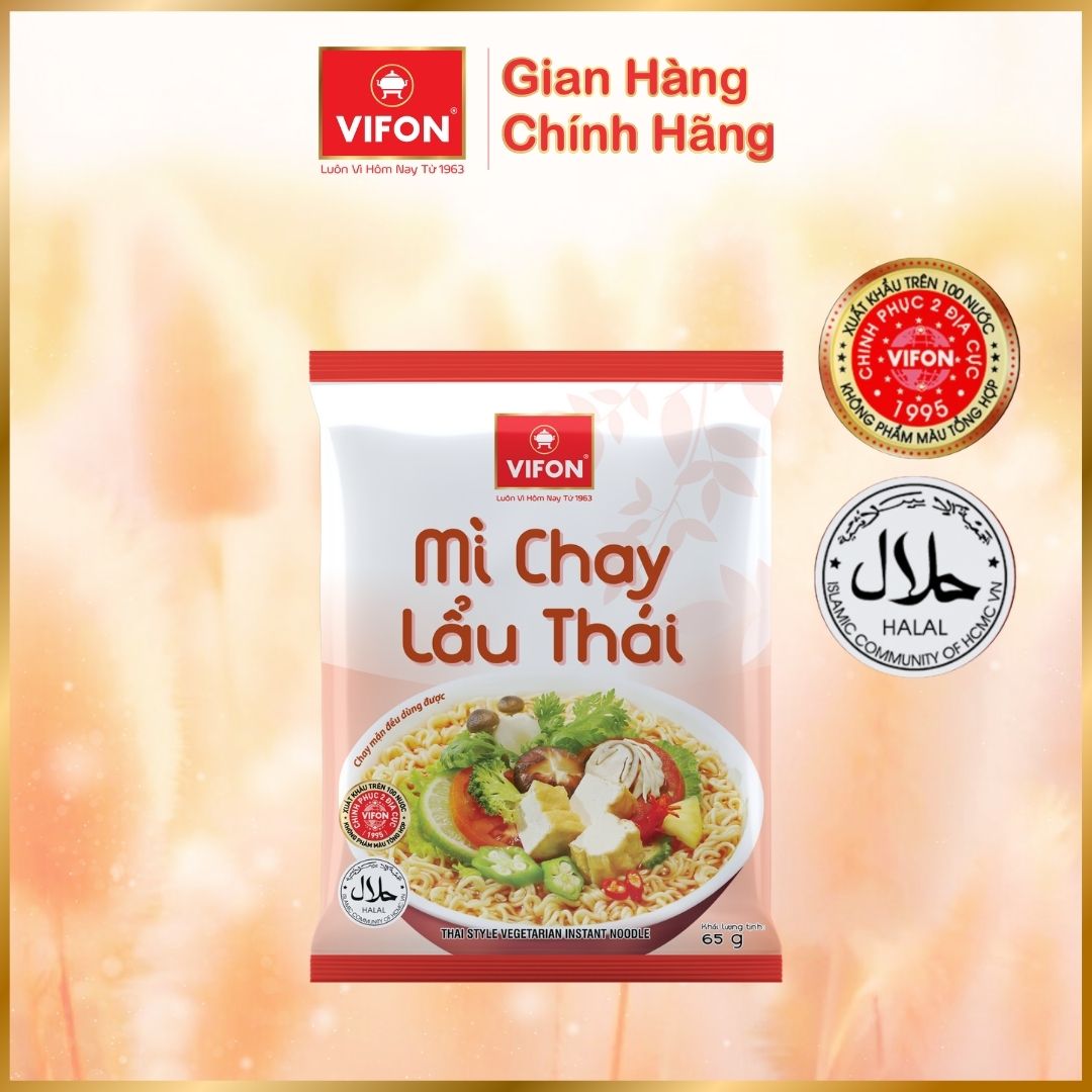 Thùng 30 Mì Chay Lẩu Thái VIFON (65g / Gói)