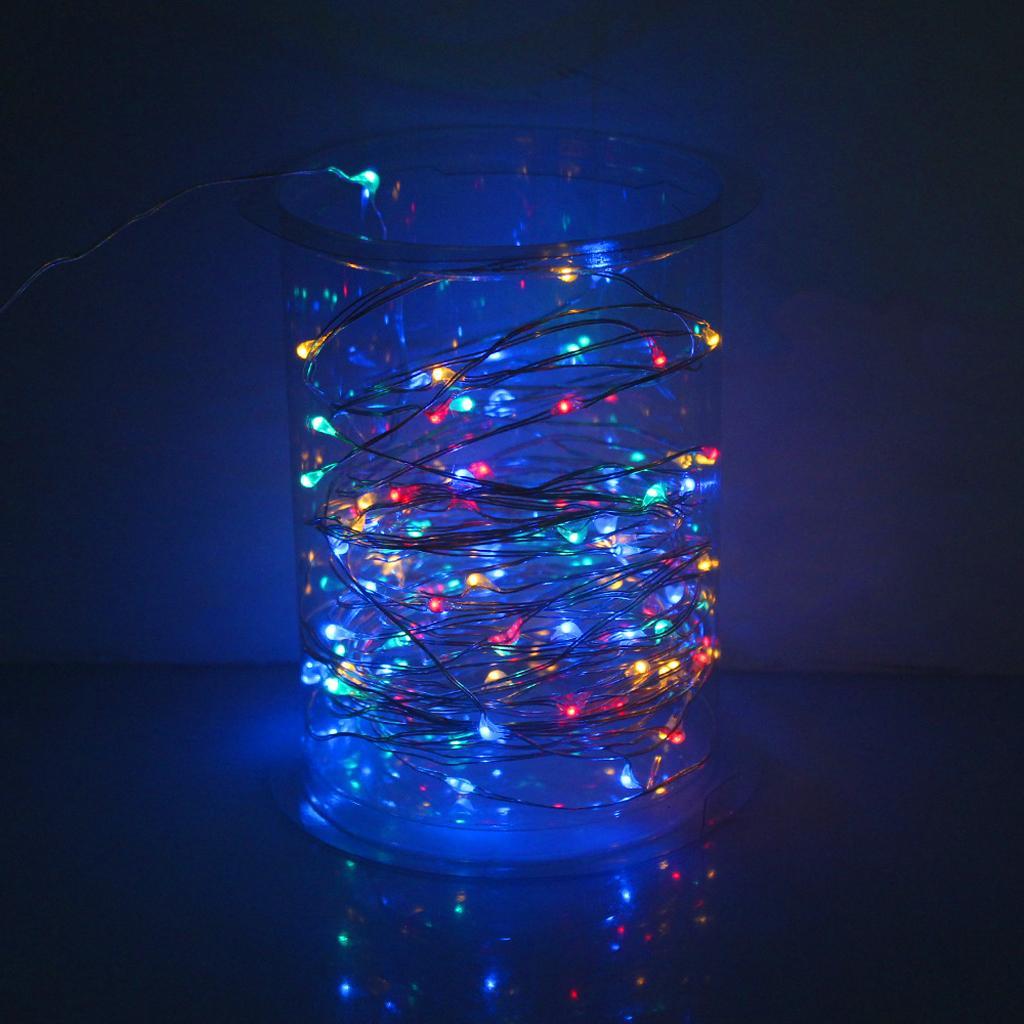 Outdoor Solar Powered 12m 100 LED String Lights Waterproof Lamp Colorful