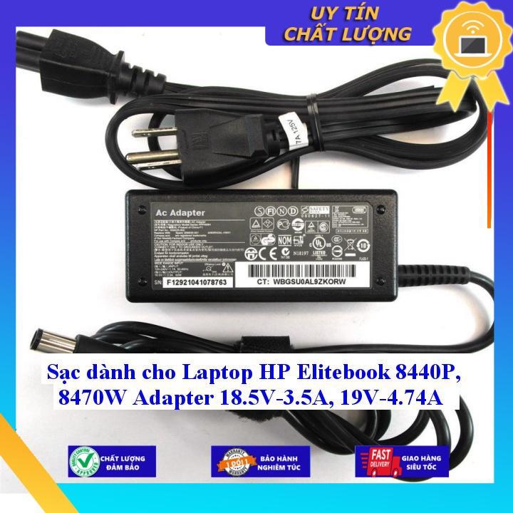 Sạc dùng cho Laptop HP Elitebook 8440P 8470W Adapter 18.5V-3.5A 19V-4.74A - Hàng Nhập Khẩu New Seal