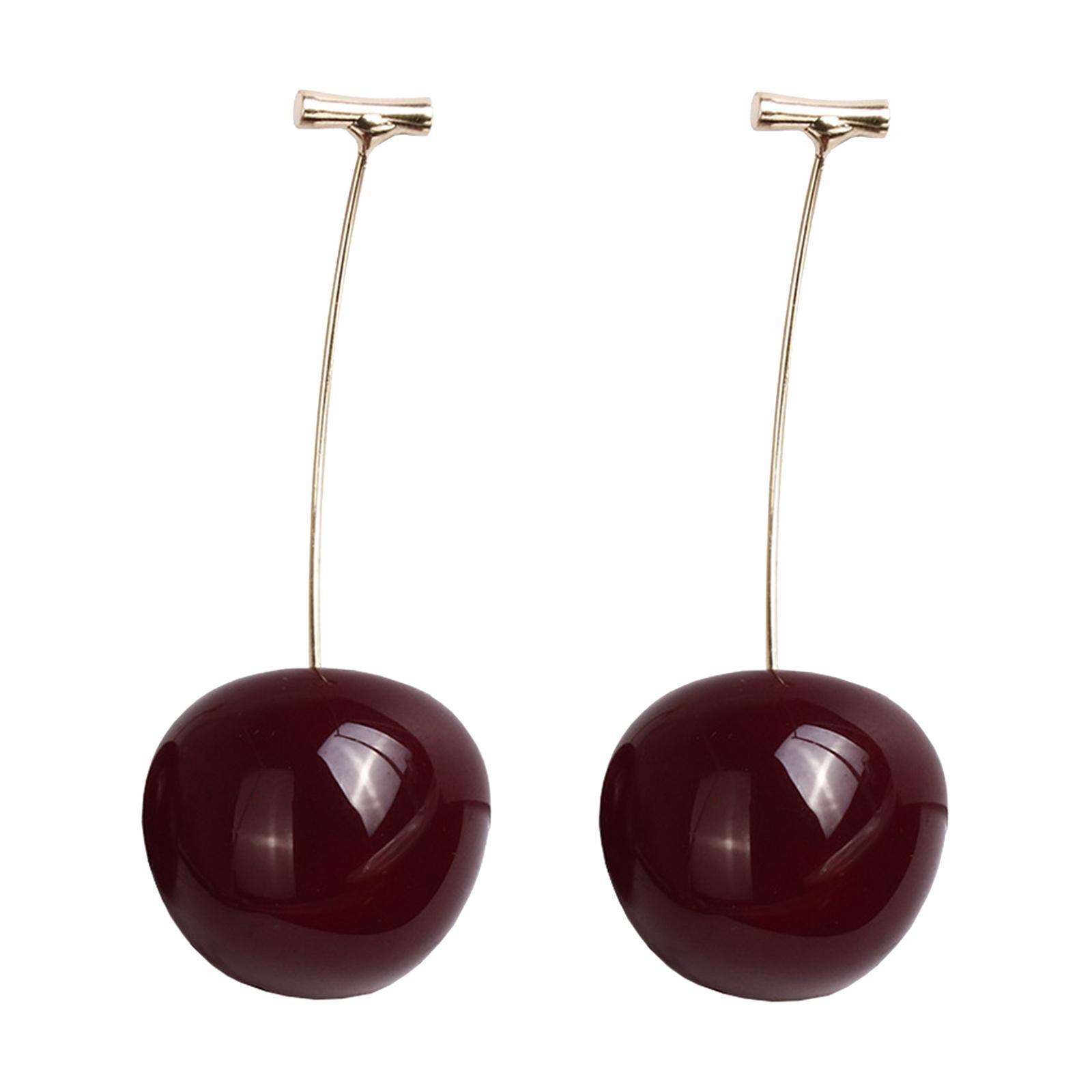 Cherry Earrings ,Dangle Drop Earrings, Cute Earrings ,Statement Acrylic Earrings ,Dangling Earrings Pendant Earrings for Prom Wedding Daily Wear