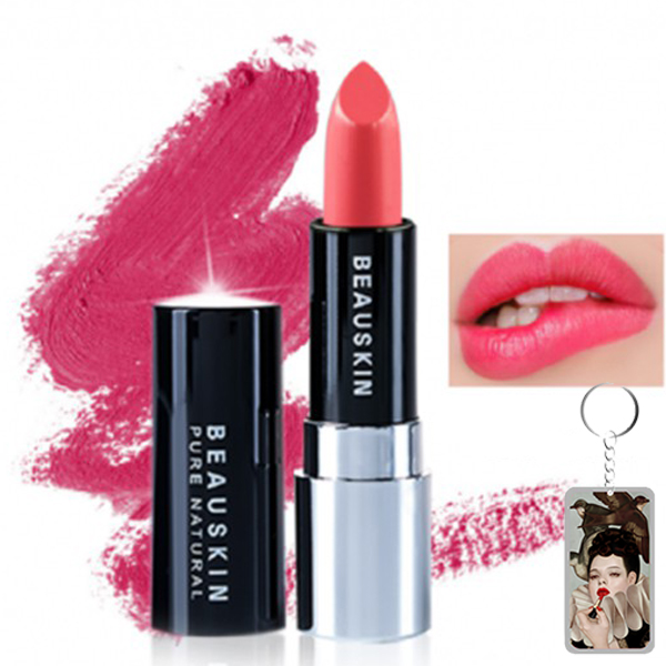 Son lì mềm môi Extra Makeup Matte Lipstick Hàn Quốc 3.5g (B02 - Barbie Pink) + Móc khóa