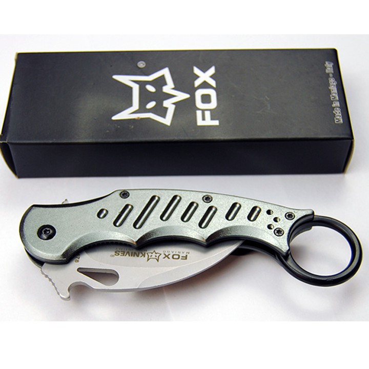 Dao Phượt karambit Fox Bạc Đi Phượt Bỏ Túi, Dao Gấp Du Lịch