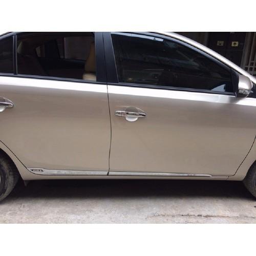 Bộ nẹp sườn mạ crom cao cấp xe dành cho Vios 2014-2017, nẹp hông xe cao cấp
