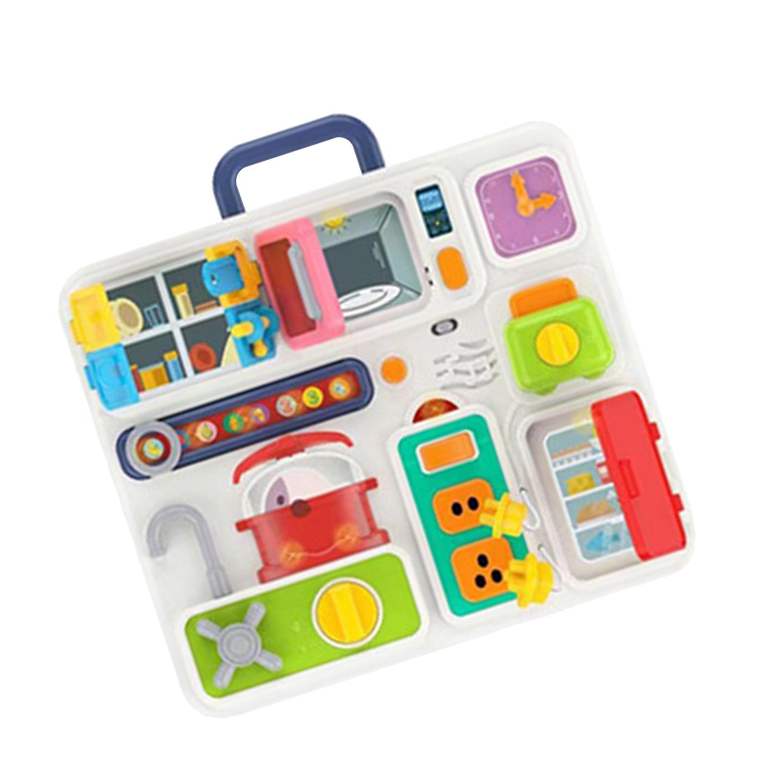 Busy Board Simulation Kitchen Pretend Cooking Toys for Birthday Gift Preschool Boys Girls Children Learning Activities