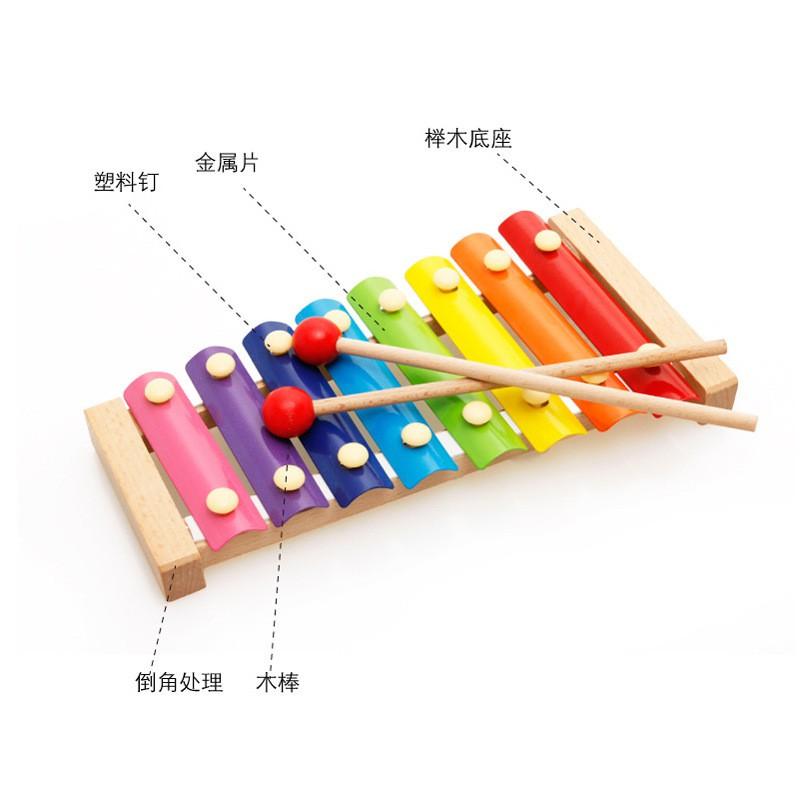 Đồ chơi đàn gỗ cho bé âm nhạc đàn gõ xylophone 8 thanh cho bé