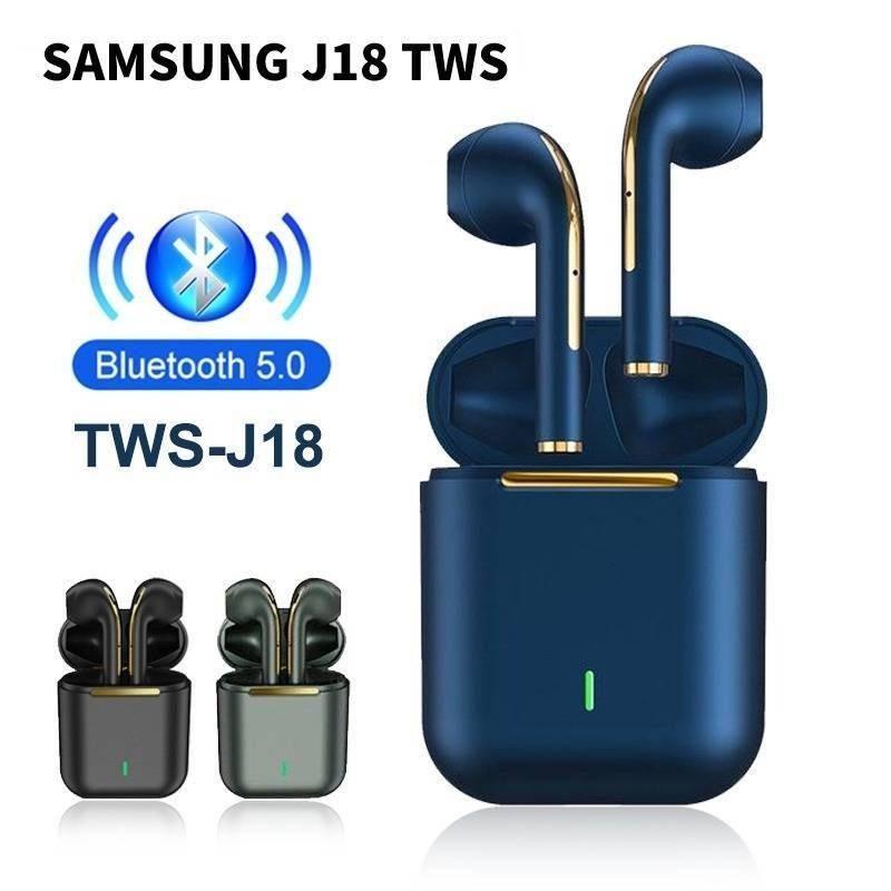 Tai Nghe Bluetooth Không Dây SM J18 Tws Chống Thấm Nước Phong Cách Thể Thao Cho Điện Thoại