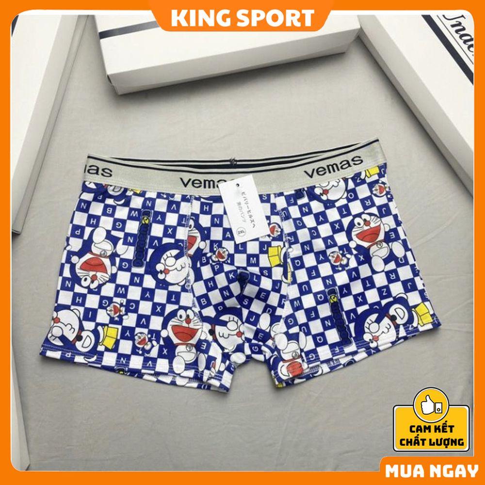 Quần sịp nam hoạt hình đùi boxer vải thun lạnh mềm mịn co dãn bốn chiều thông hơi thoáng mát BIBINO