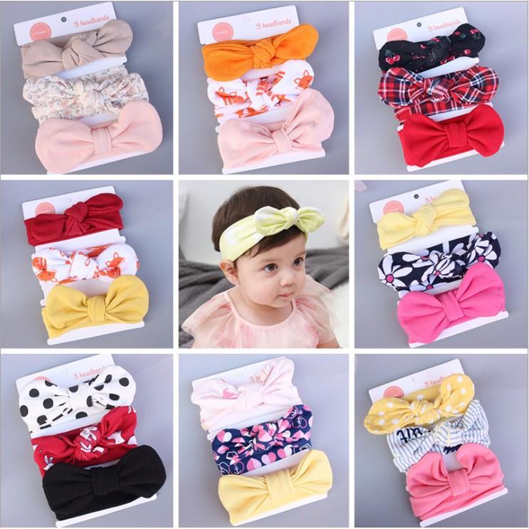 Set 3 băng đô Chicbaby bộ sưu tập màu mới Mimo Baby