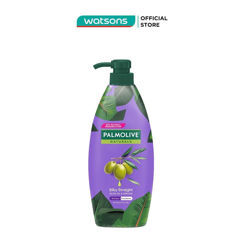Dầu Gội Và Xả Palmolive Naturals Silky Straight Olive Oil &amp; Keratin 600ml