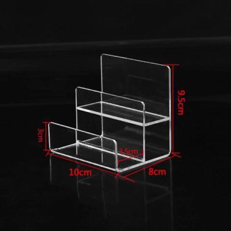 Kệ mica trưng bày sản phẩm, bóp ví, mắt kính, quà tặng, nhiều kích thước - 3mm đen