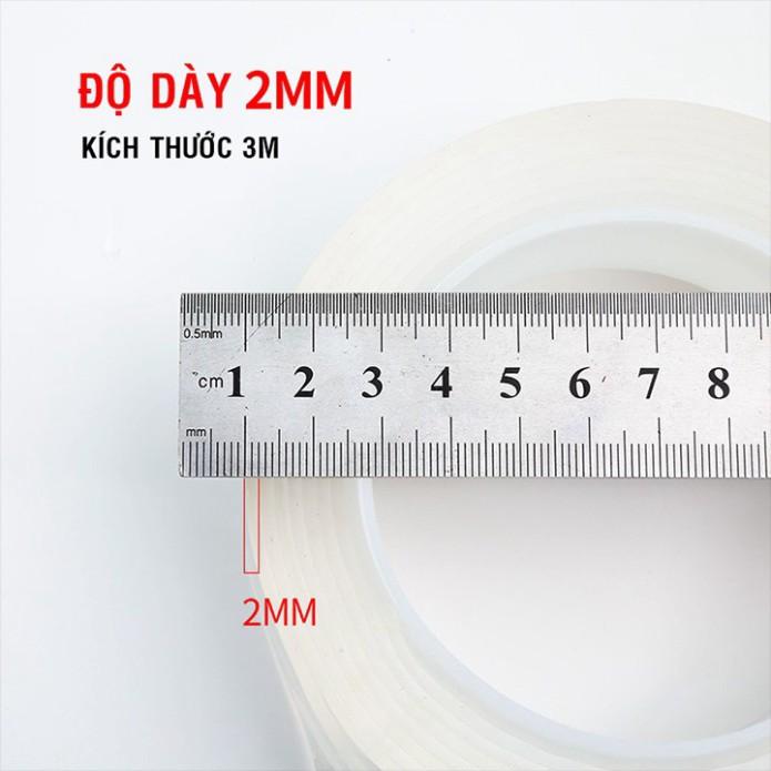 Băng keo dán dính trắng và 2 mặt đa năng trong suốt 3m Dày 2mm siêu dính