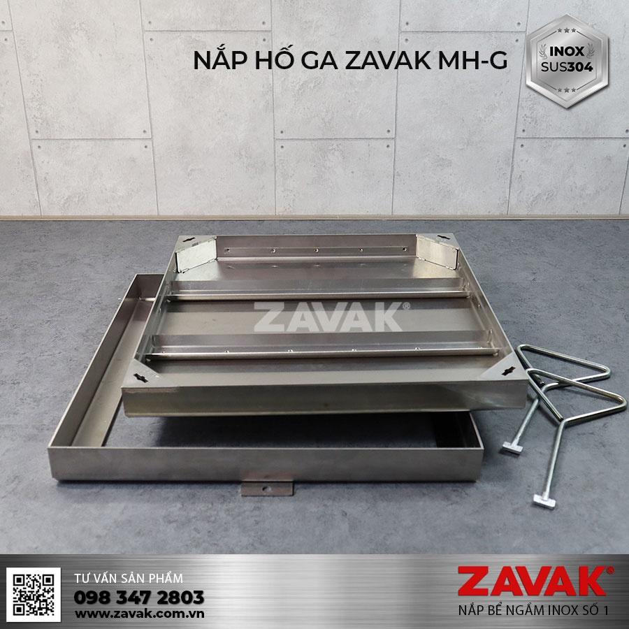 Nắp hố ga lát gạch inox 50x50cm