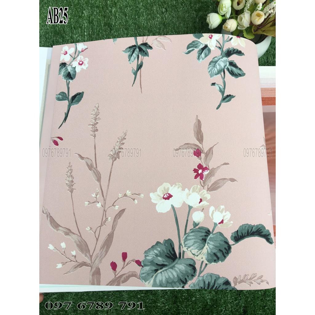 Giấy Dán Tường Hàn Quốc Hoa Văn Cao Cấp Cho Phòng Khách Khổ 1.06m