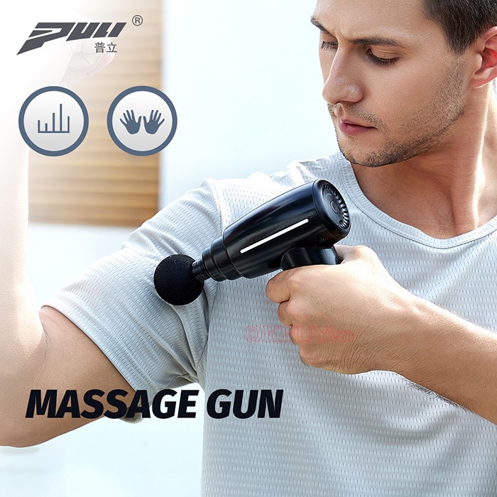 Súng massage cầm tay mini Puli PL-656 - 6 đầu cải tiến giảm đau nhức, căng cơ toàn thân