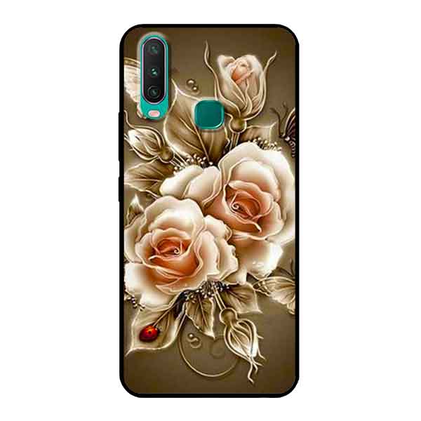 Ốp Lưng in cho Vivo Y17 Mẫu Hoa Hồng 3 - Hàng Chính Hãng