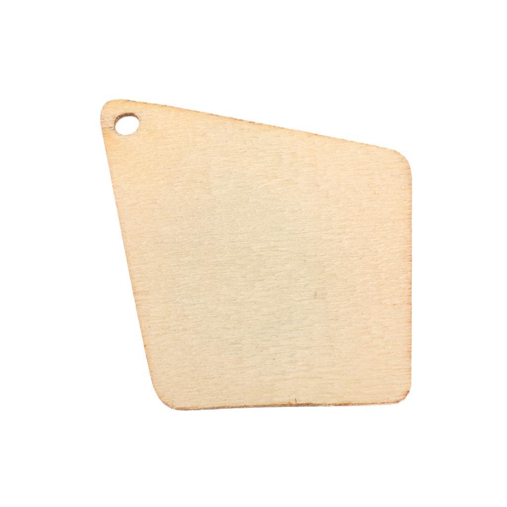 20Pcs Unfinished Wood Geometric Shapes Hanging Tags Cutouts Decoration Craft