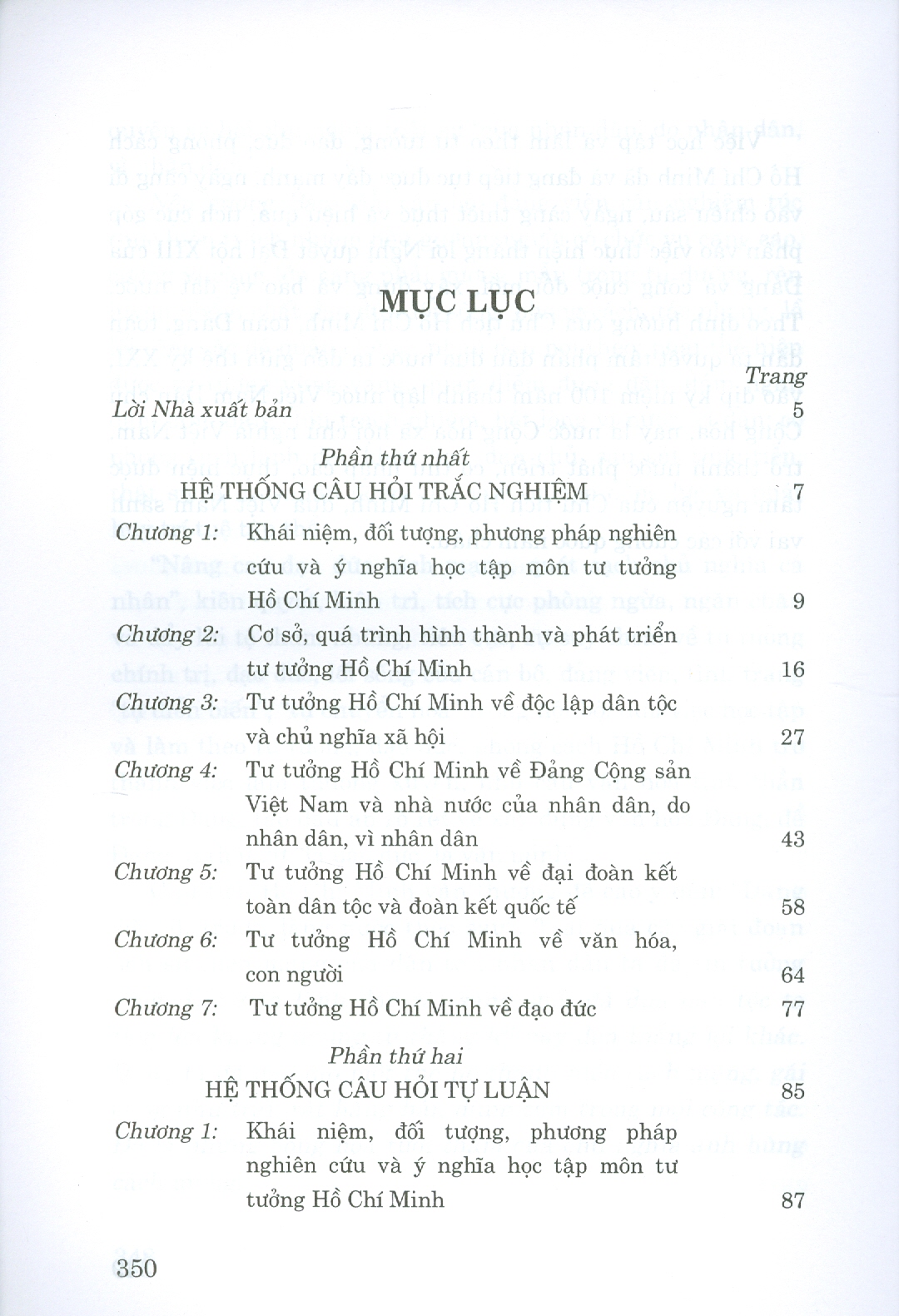Hỏi - Đáp Môn Tư Tưởng Hồ Chí Minh