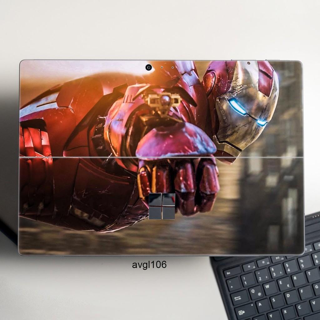 Skin dán hình Avenger x02 cho Surface 3 2015; Go, Go 2, Go 3; Pro 2 3 4 5 6 7 8 X