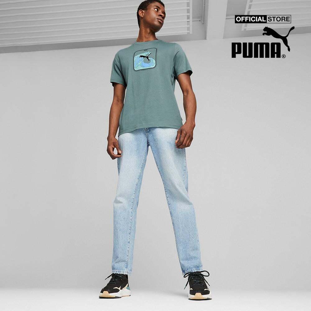 PUMA - Áo thun nam cổ tròn tay ngắn GRAPHICS Wave 674483