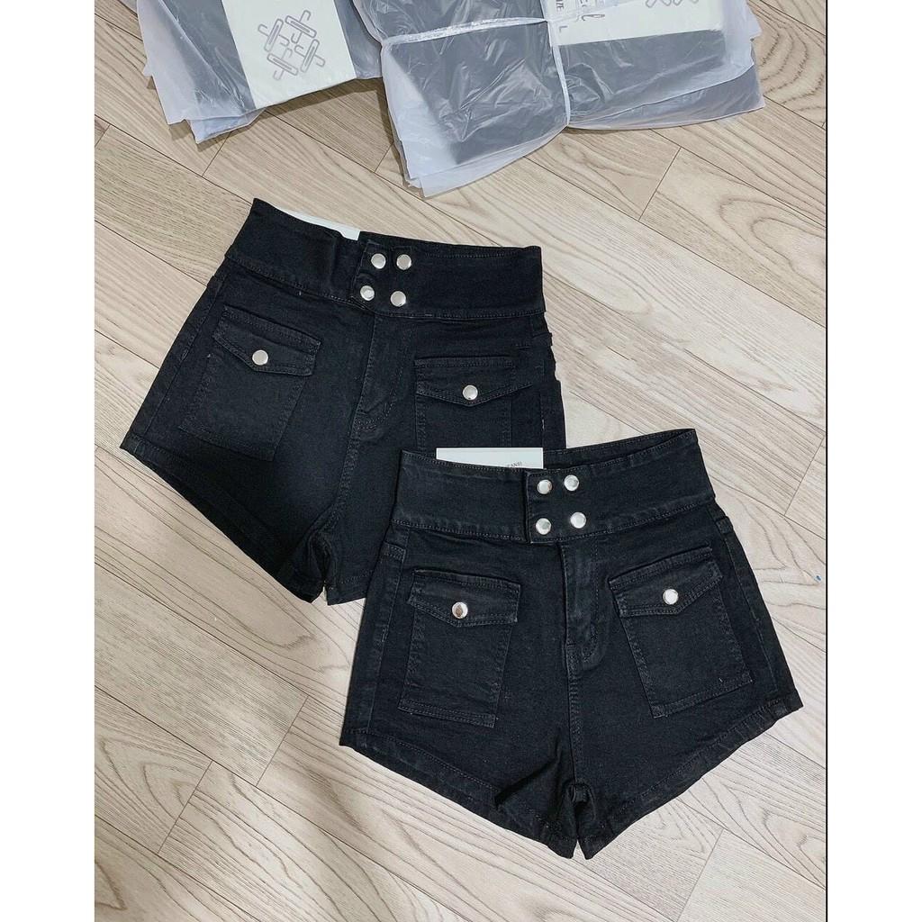 Quần short jean nữ BigSize lưng cao, co dãn mạnh, 2 túi hộp đang hot trend 3942 molijean