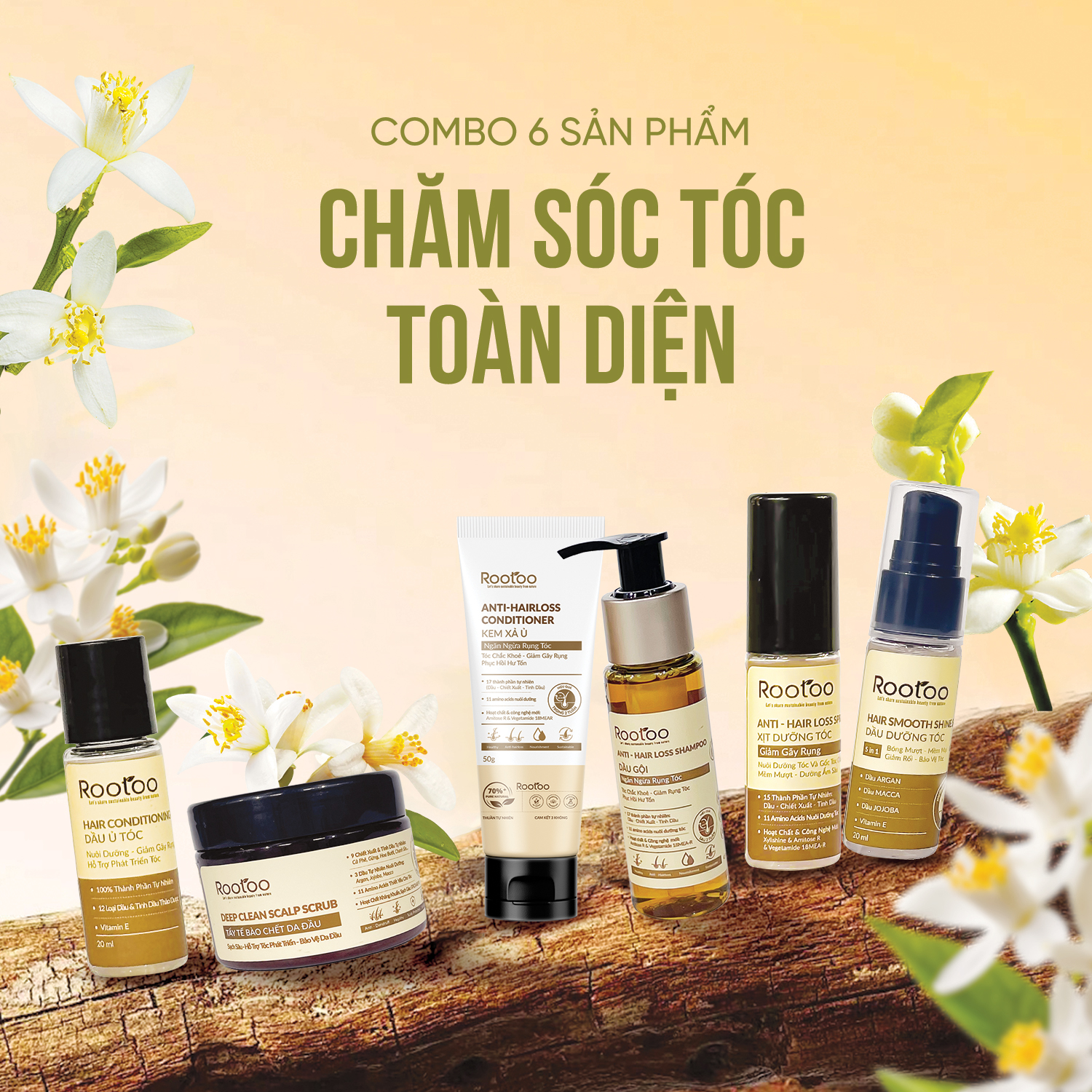 Bộ 6 sản phẩm chăm sóc tóc toàn diện - 6 steps haircare minikit