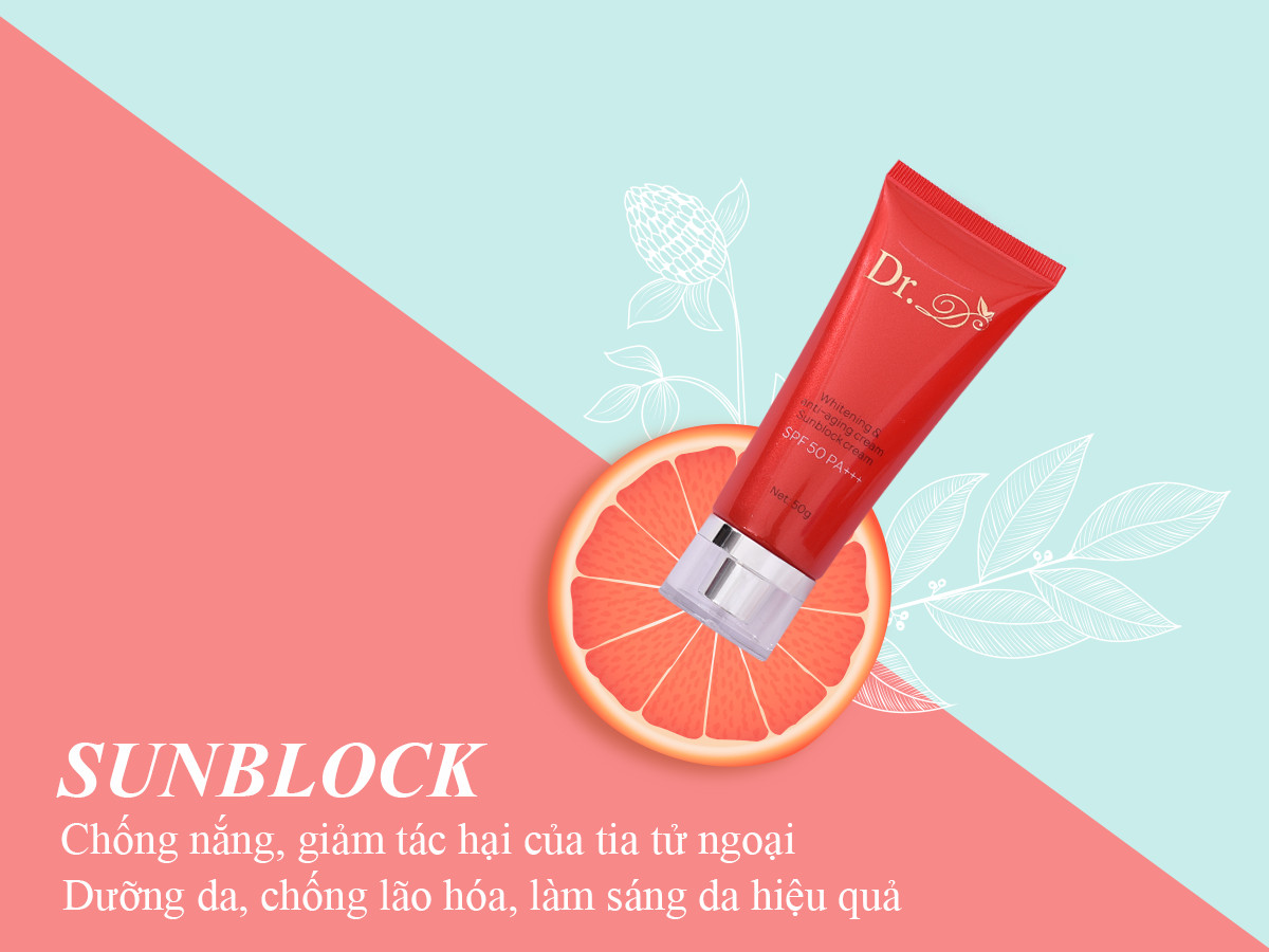 Kem Chống Nắng - Dr.D Sunblock &amp; Whitening Cream