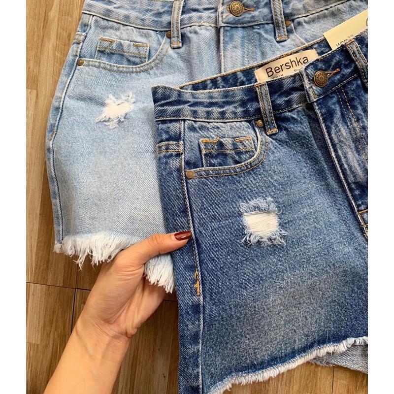 Quần Short Jeans Lưng Cao Xuất Xịn
