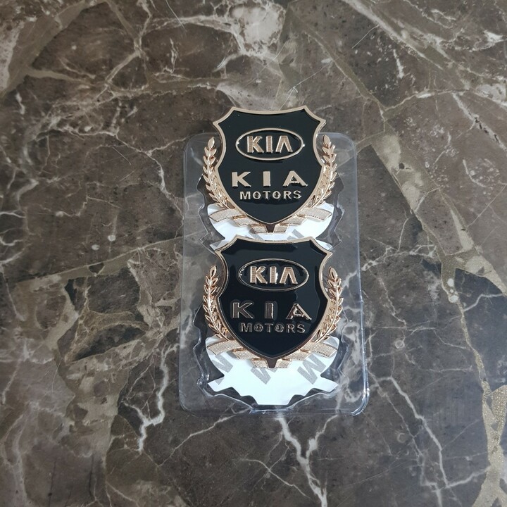 Bộ 2 logo bông lúa dán xe hơi, ô tô cao cấp
