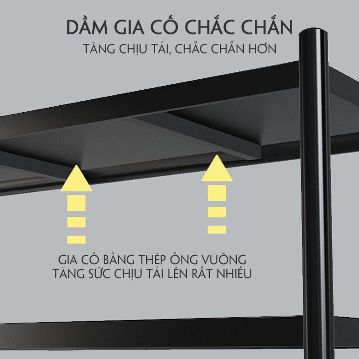 Kệ đa năng để lò vi sóng thép đen cao cấp 60x40x120,Kệ Để Lò Vi Sóng INOX 304 Sơn Tĩnh Điện Đen Đa Năng Nhà Bếp siêu bền