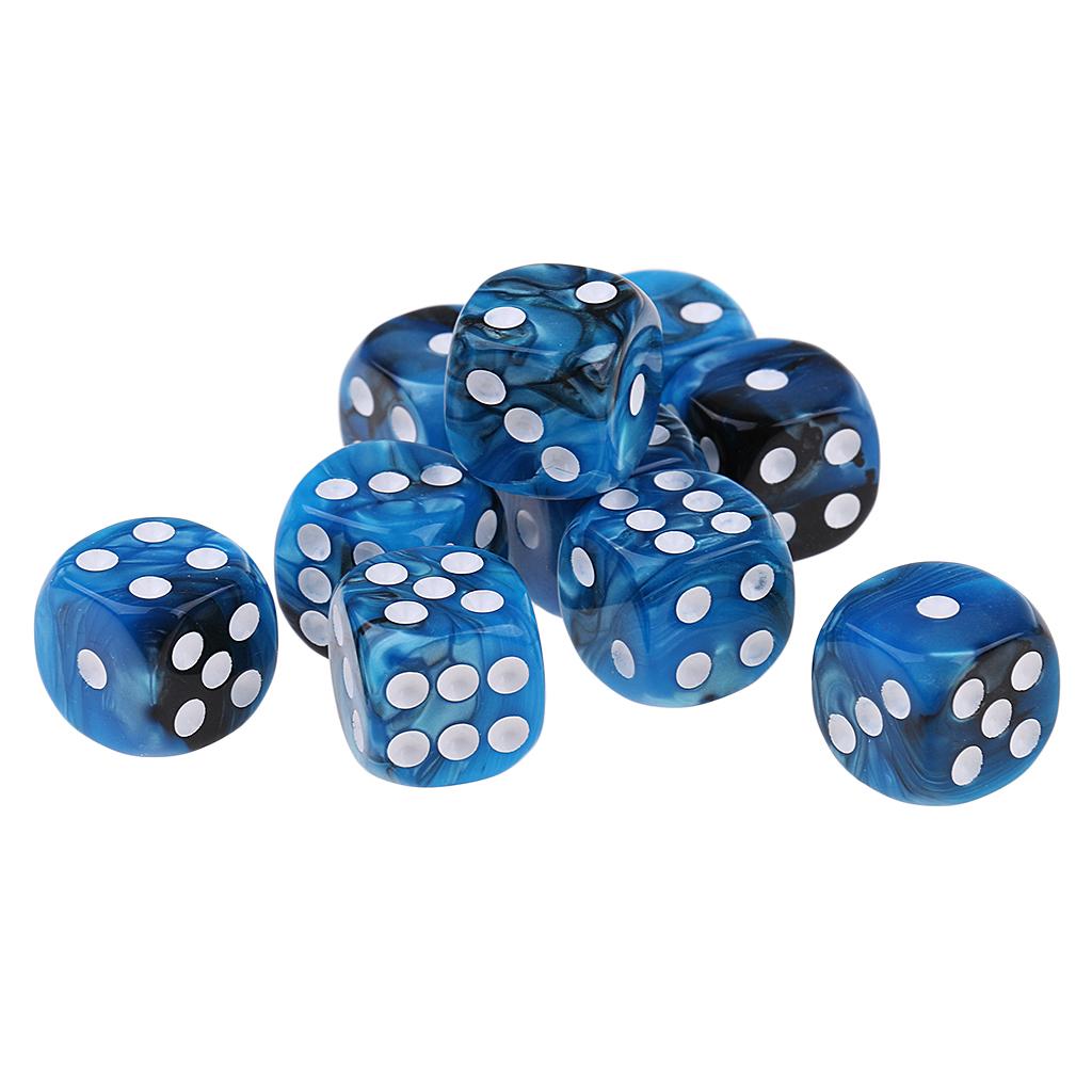 10x Sáu Mặt D6 Dice Chấm Cho Dungeon Và Đạo Cụ Rồng