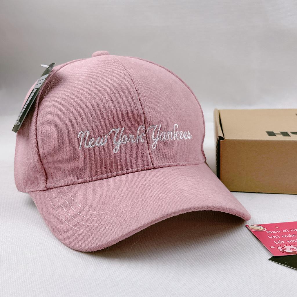 Nón mũ Lưỡi Trai Unisex Nam Nữ Trơn màu Rose