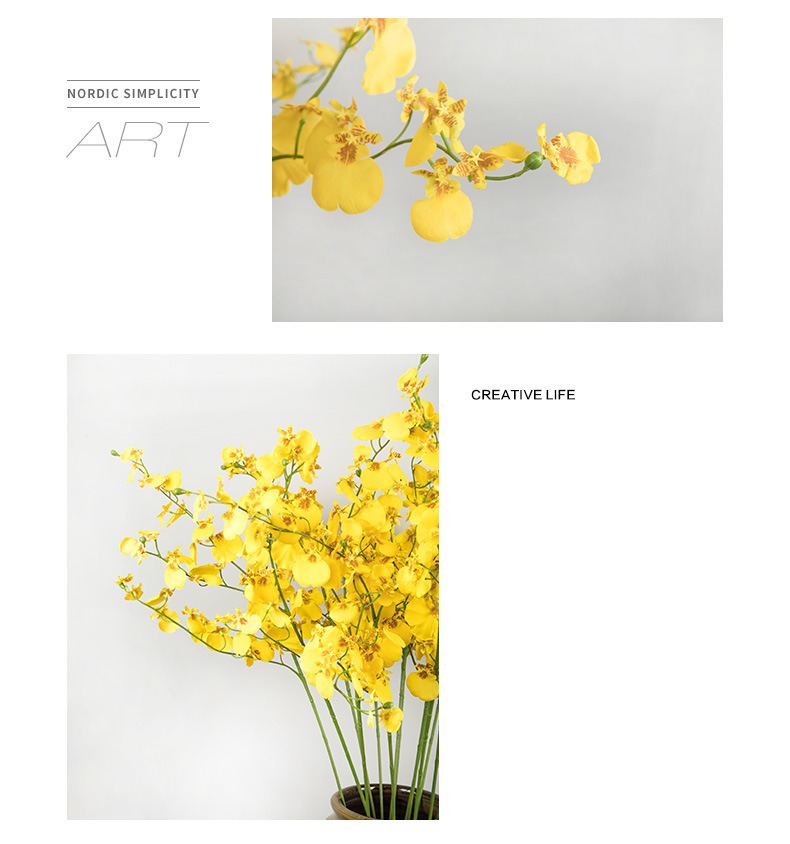 Cành hoa vũ nữ giả - Cành 5 nhánh - dài 80cm - Cây giả, hoa lụa Decor trang trí nhà cửa