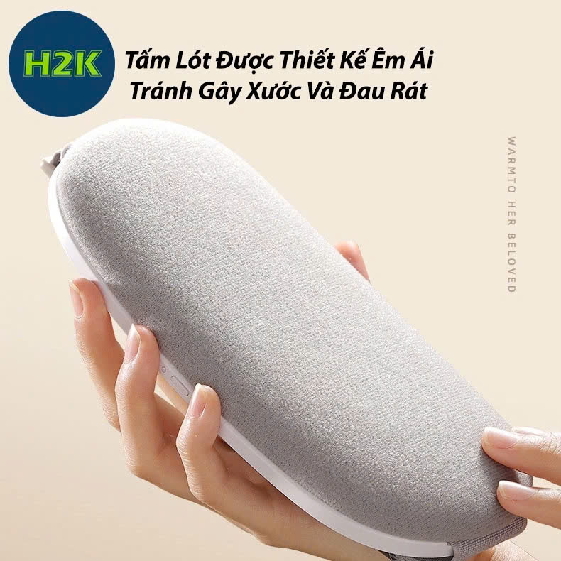 Máy chườm nóng hỗ trợ giảm đau bụng kinh có 4 chế độ massage và 3 mức nhiệt ấm bụng: 40-60 độ C Pin sạc UBS, món quà ý nghĩa tặng người yêu MÀU HỒNG