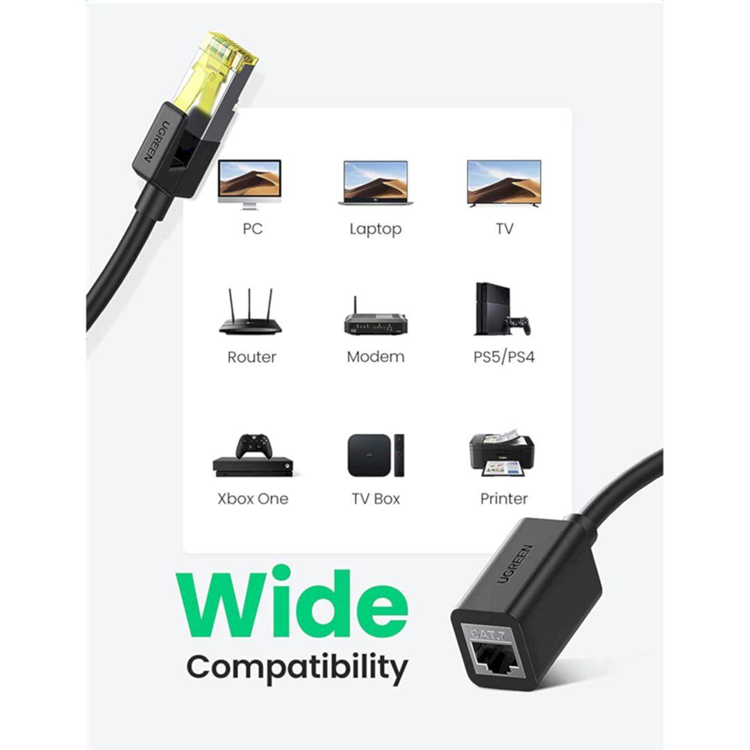 Ugreen UG80413NW148TK 2M OD6.5mm Màu Đen Cáp Cat7 nối dài - HÀNG CHÍNH HÃNG