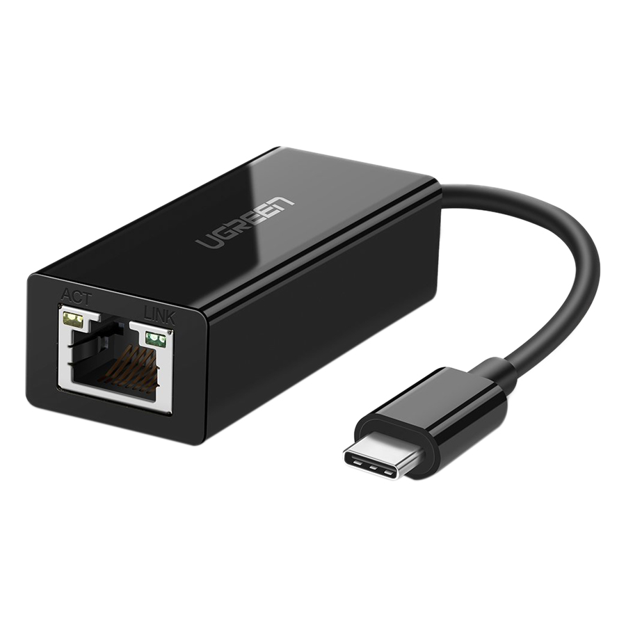 Cáp USB Type-C To Lan Gigabit 10/100/1000 Ugreen 50307- Tặng Dây Lan 2M - Hàng Chính Hãng