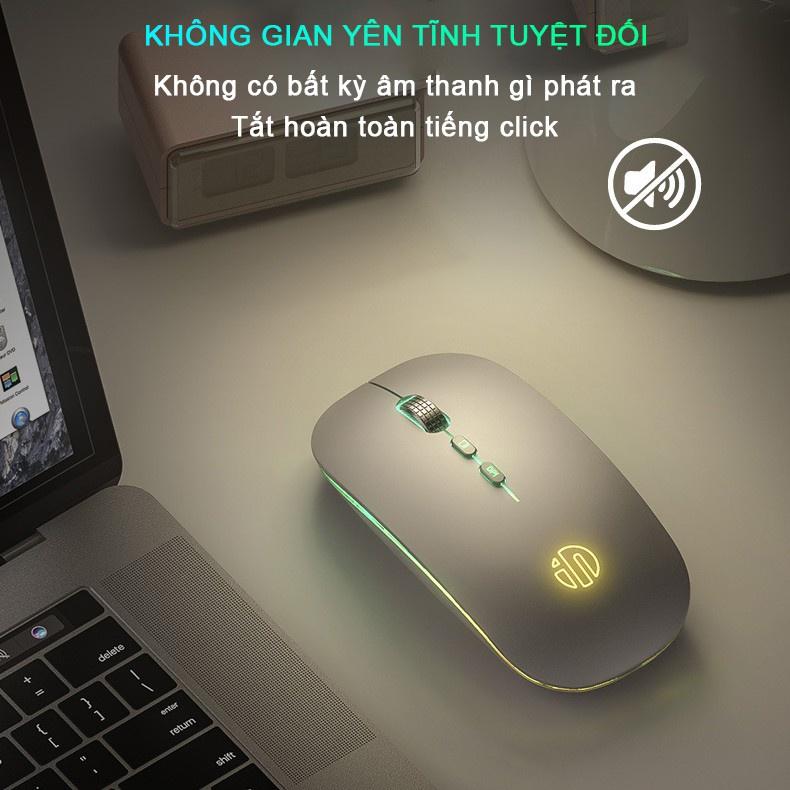 Chuột Không Dây Wireless Bluetooth Pin Sạc Inphic M1L, Chống Ồn, Siêu Nhạy Phù Hợp Sử Dụng Cho Văn Phòng, Chơi Game- Hàng chính hãng