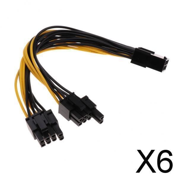 6xPCI-e 8 pin to Dual 8 Pin/PCIe 8 pin-2x Graphics Video Power Cable