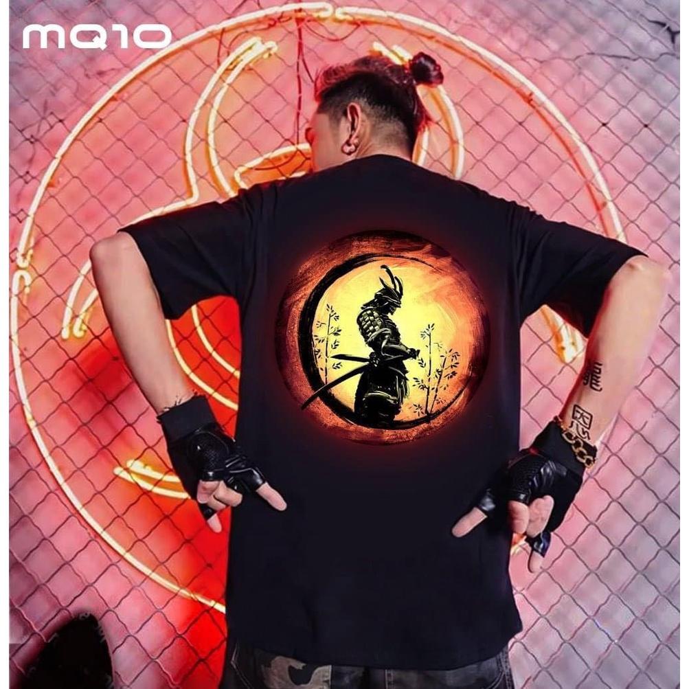 ÁO THUN UNISEX NAM NỮ samurai lửa tròn