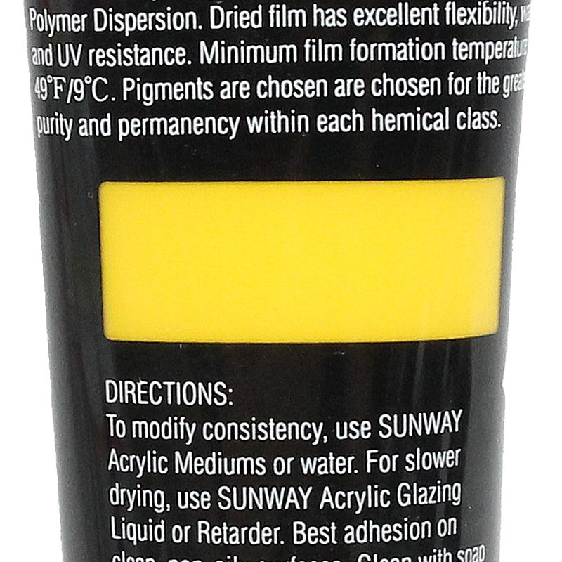 Tuýp Màu Vẽ Acrylic 75 ml - Sunway No.202 - Permanent Yellow